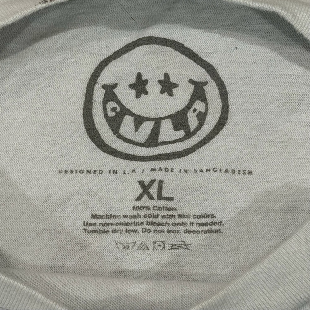 CVLA Shirt Mens Size XL Love Is Pain White Front Back Graphic Cotton Tee-Shirt - Picture 7 of 13